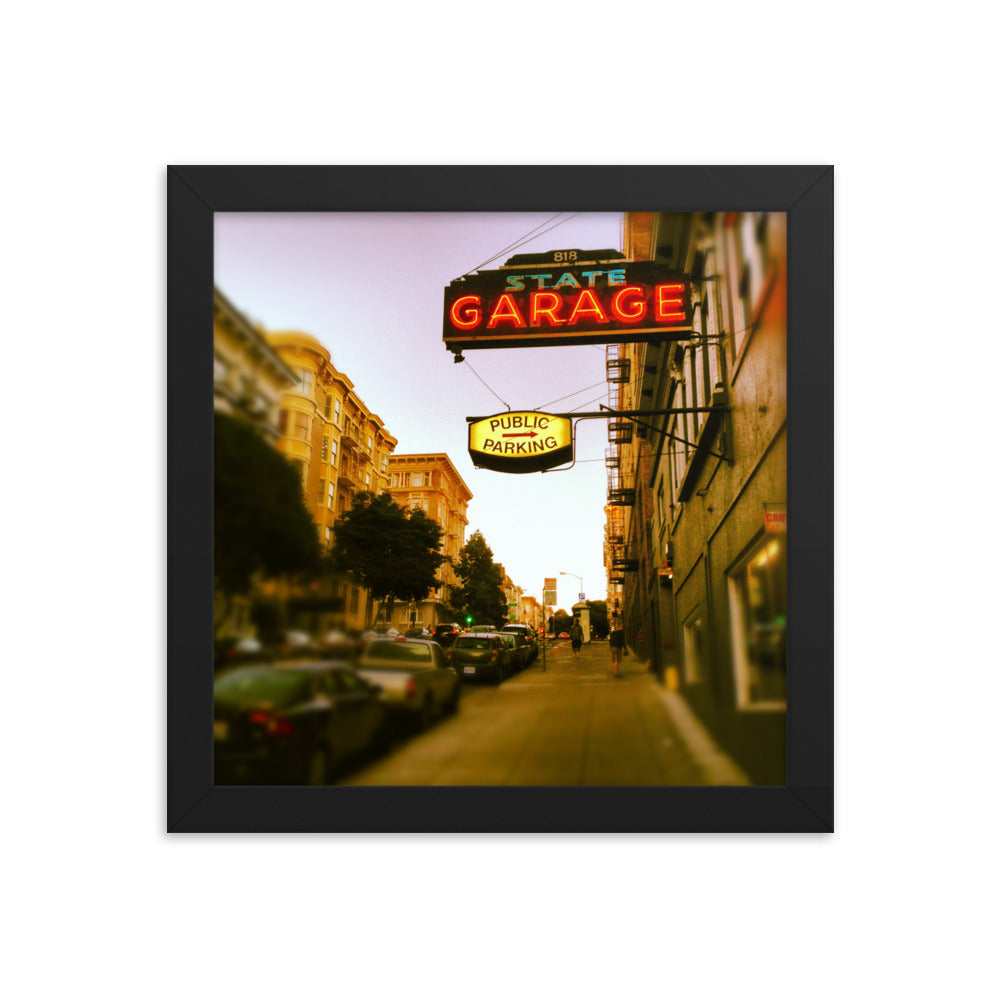 State Garage San Francisco Framed poster