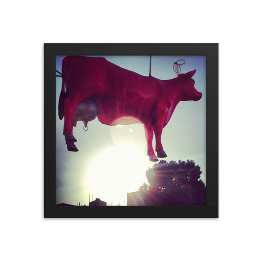 The Pink Cow Framed poster