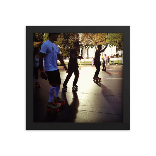 Metreon San Francisco Roller Skaters Framed poster