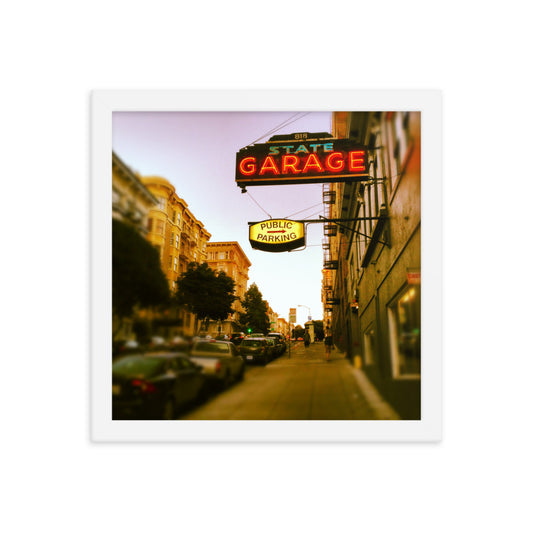 State Garage San Francisco Framed poster